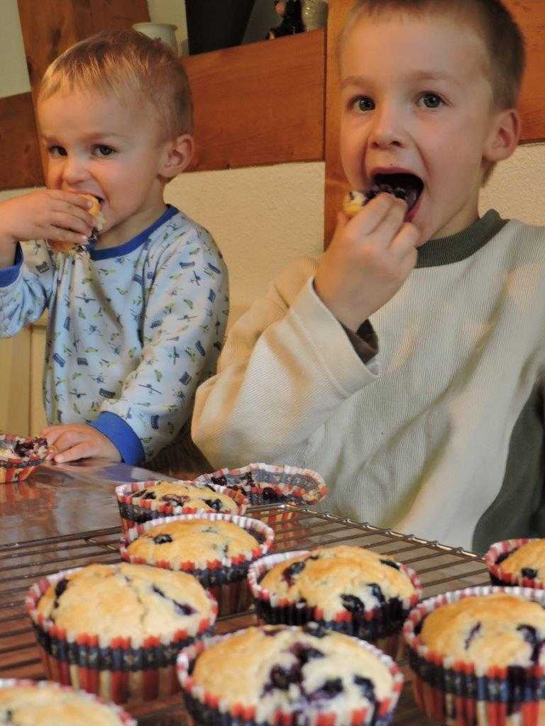 Blaubeermuffins: Buben, Beeren ... und Backen!