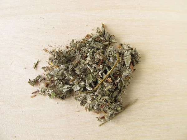 Gänsefingerkraut trocknen lassen.