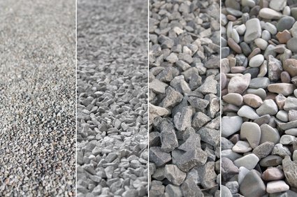 Kies Steine in verschiedenen Varianten.