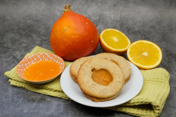 Spitzbuben mit Kürbis-Orangen-Marmelade, Rezept, Pascale Treichler