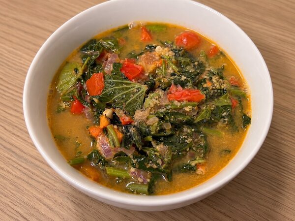 S&uuml;sskartoffelbl&auml;tter Suppe