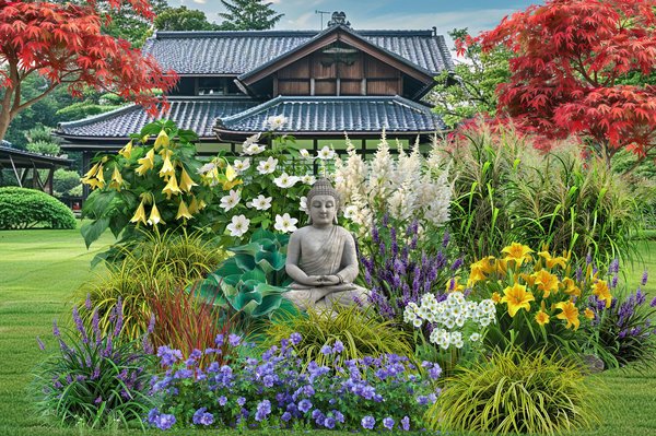 Staudenbeet, Stauden, 'Ein Date mit Buddha' Staudenbeet, Stauden, 'Ein Date mit Buddha'